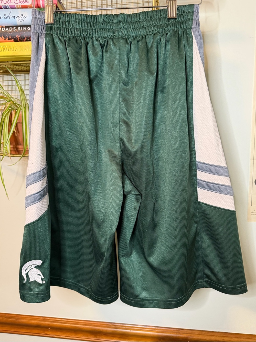 Spartans Green and White Boys Athletic Shorts Michigan State Spartans Boys XL